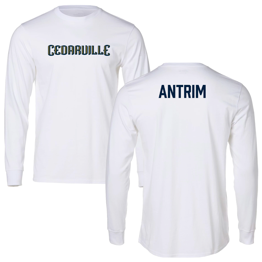 Cedarville University TF and XC White Performance Long Sleeve - Eden Antrim