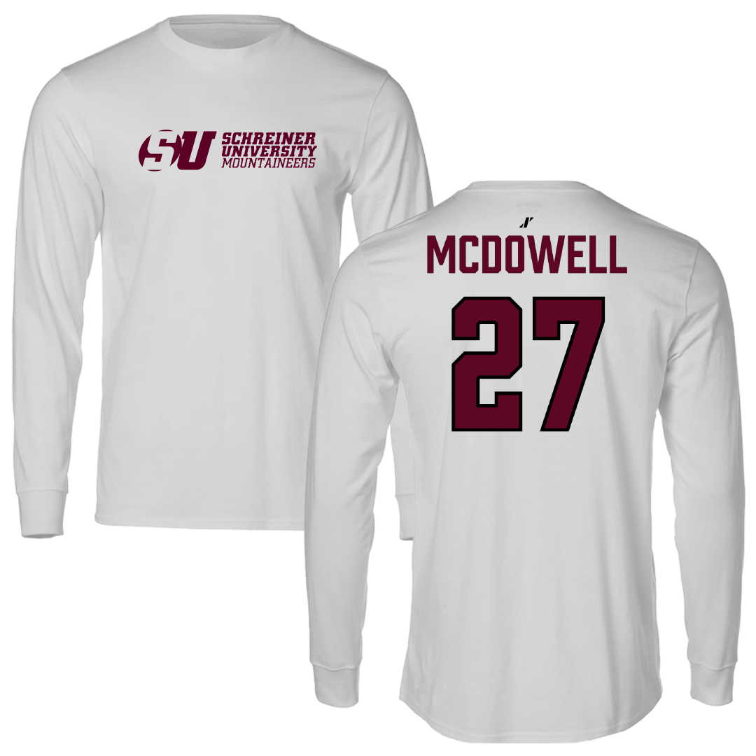 Schreiner University Baseball Light Gray Performance Long Sleeve - #27 Hunter McDowell