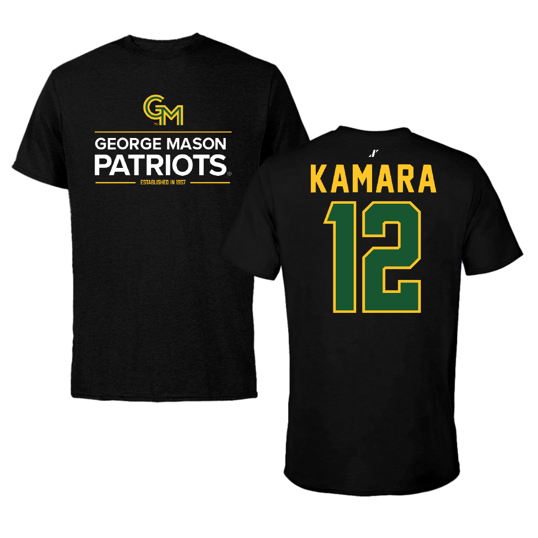 George Mason University Soccer Black General Performance Tee - #12 Ishmail Kamara