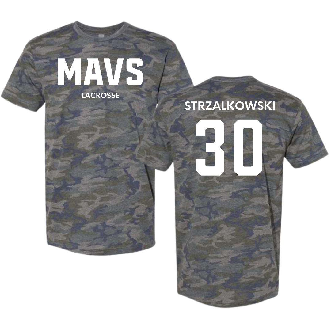 Mercy University Lacrosse (M) Vintage Camo Tee - #30 Ryan Strzalkowski