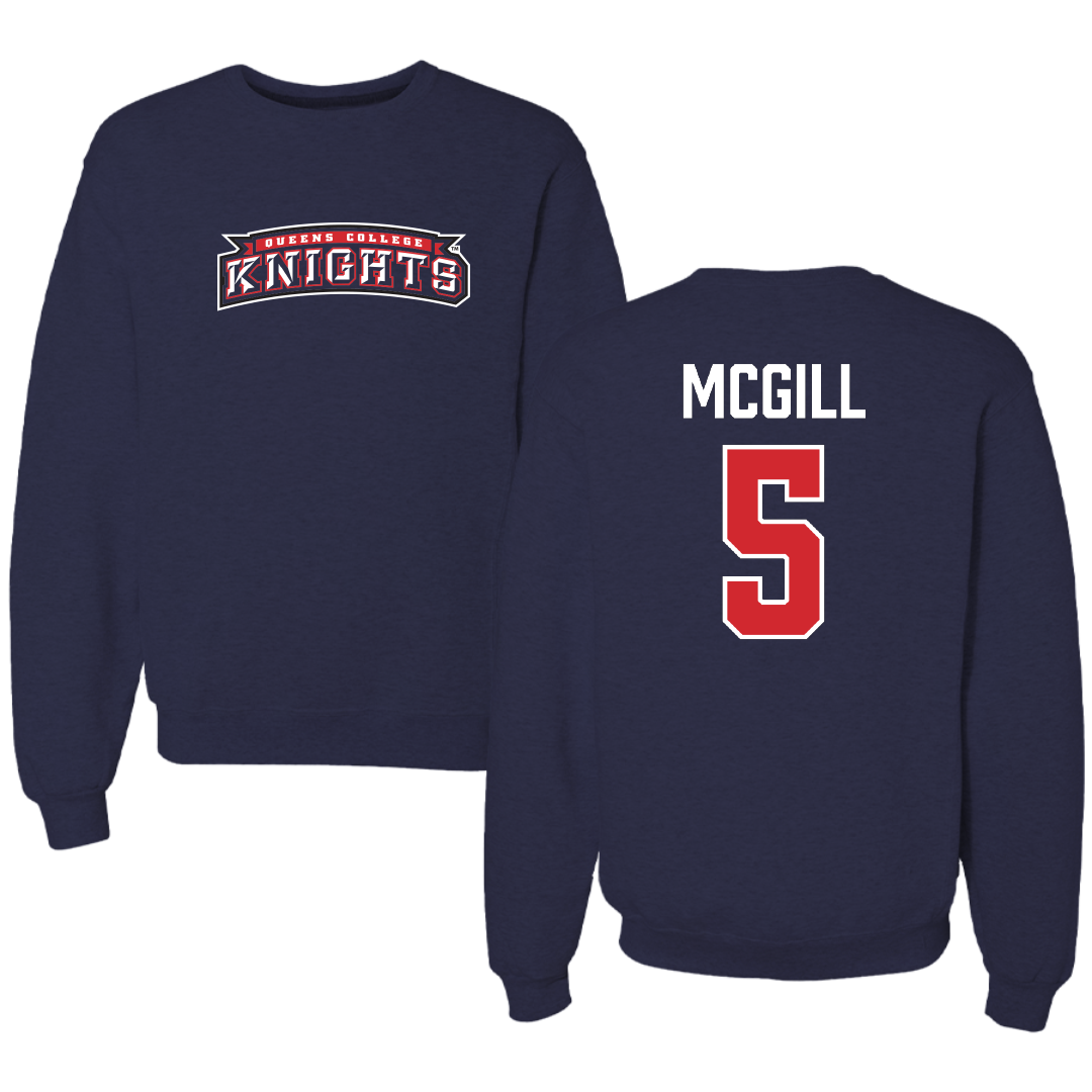 Queens College (New York) Basketball (W) Navy Crewneck - #5 Shellby Mcgill