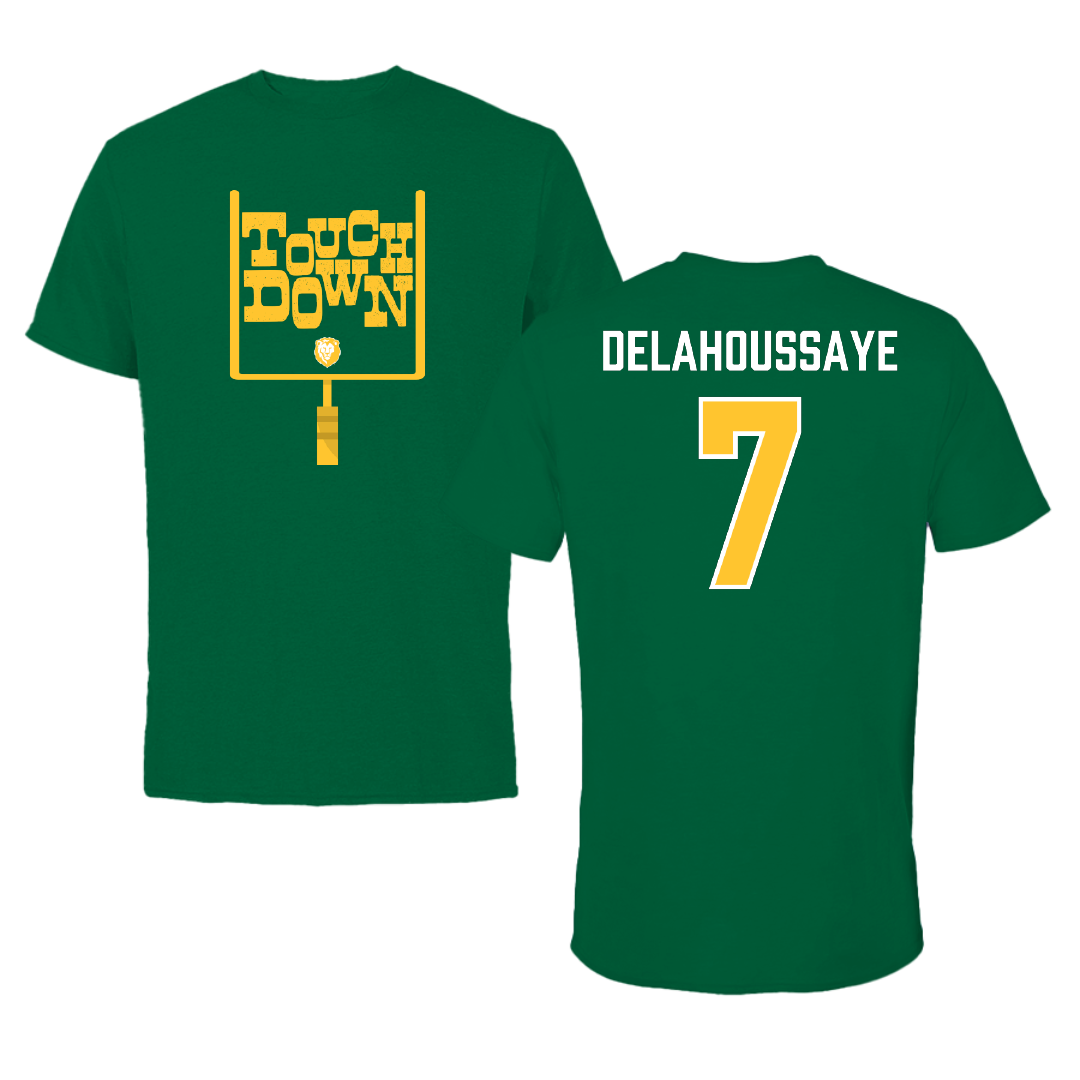 Southeastern Louisiana University Football Green Touchdown Tee - #7 Blayne Delahoussaye