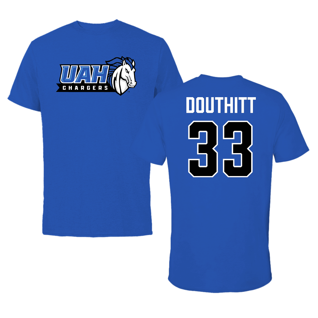 Huntsville Softball Blue Tee - #33 Alexa Douthitt