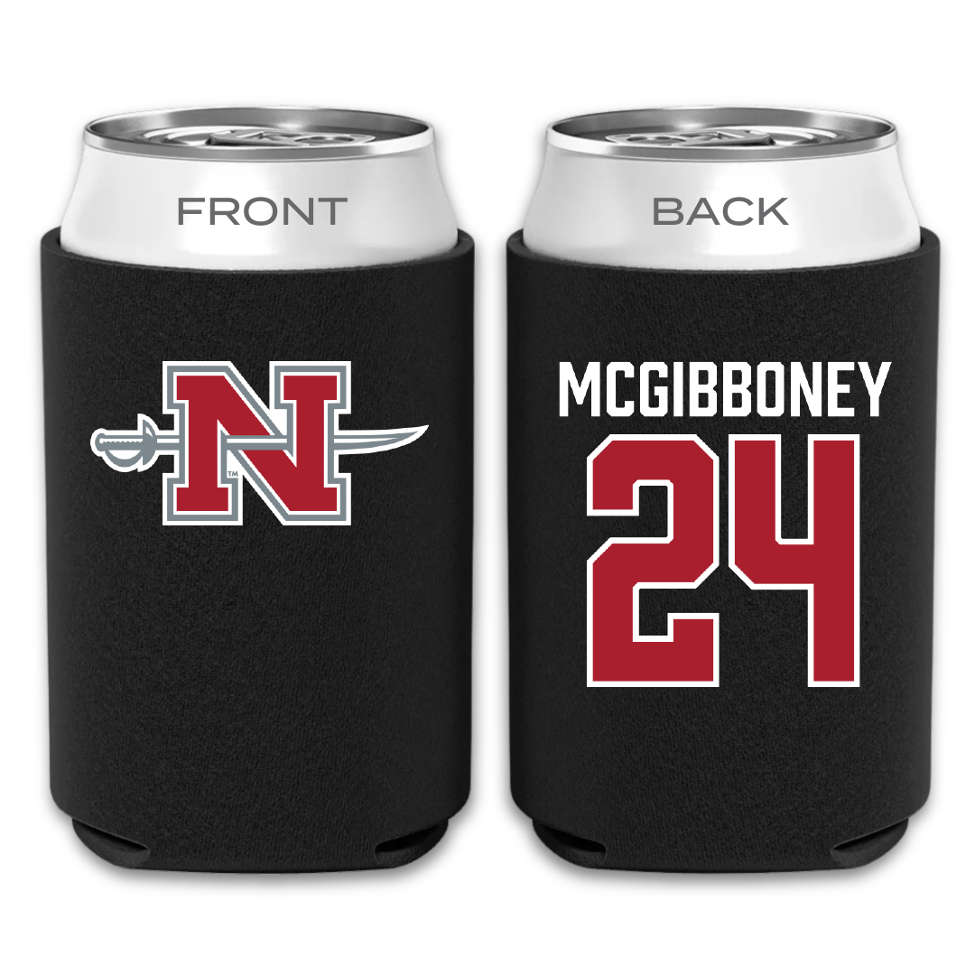 Nicholls State University Baseball Black Can Cooler - #24 Luke McGibboney