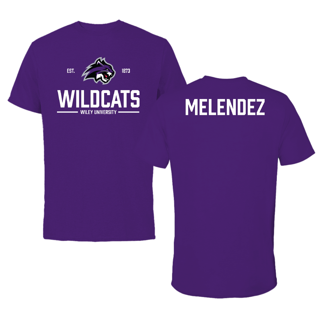 Wiley University Baseball Purple General Tee - Felix Melendez