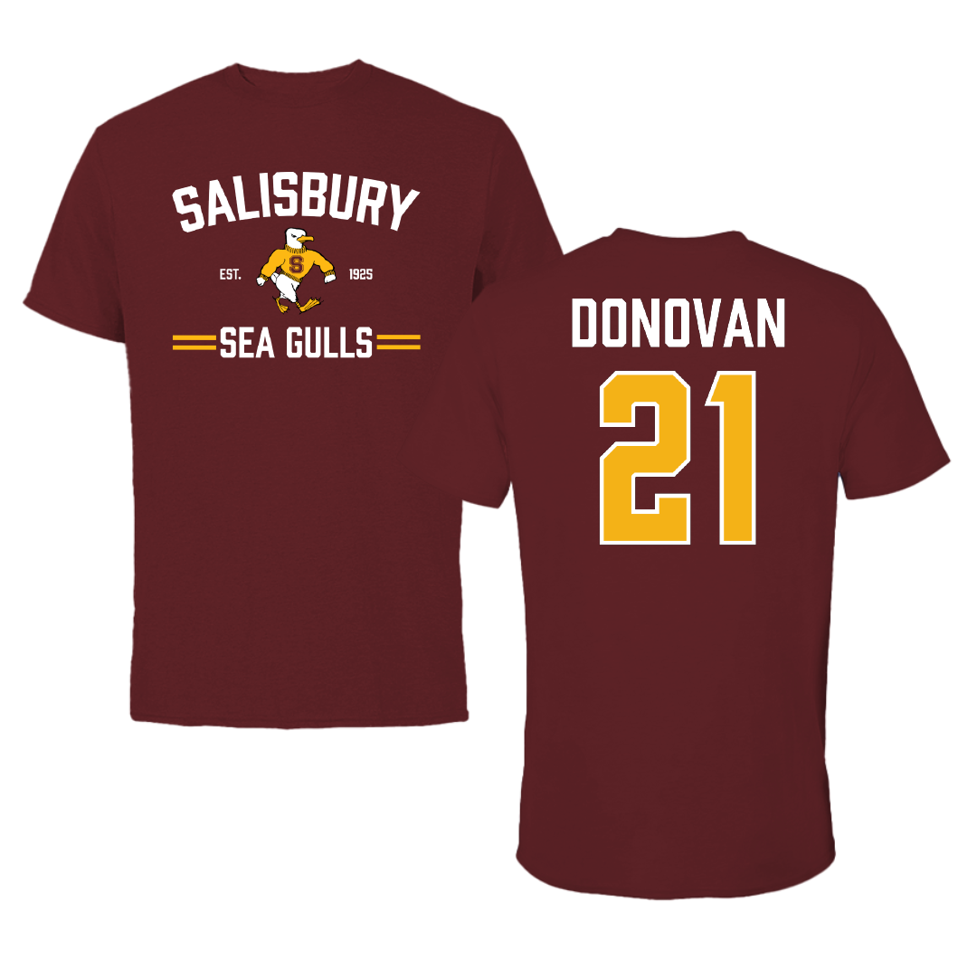 Salisbury University Softball Maroon General Tee - #21 Lacie Donovan