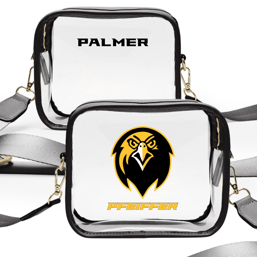Pfeiffer University TF and XC Black Clear Stadium Bag - T'Andre Palmer