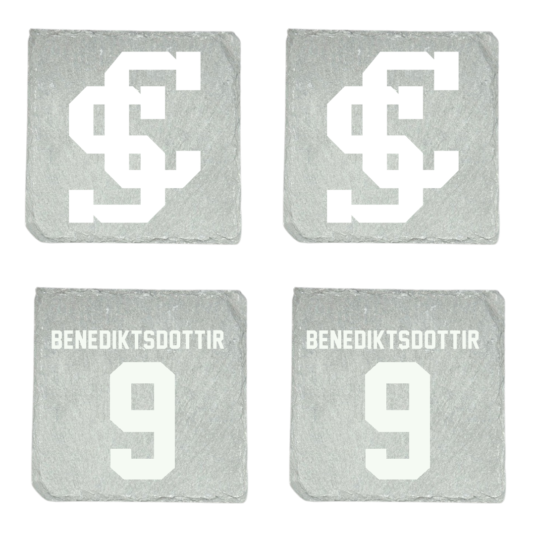 Santa Clara University Soccer Stone Coaster (4 Pack)  - #9 Hildigunnur Benediktsdottir