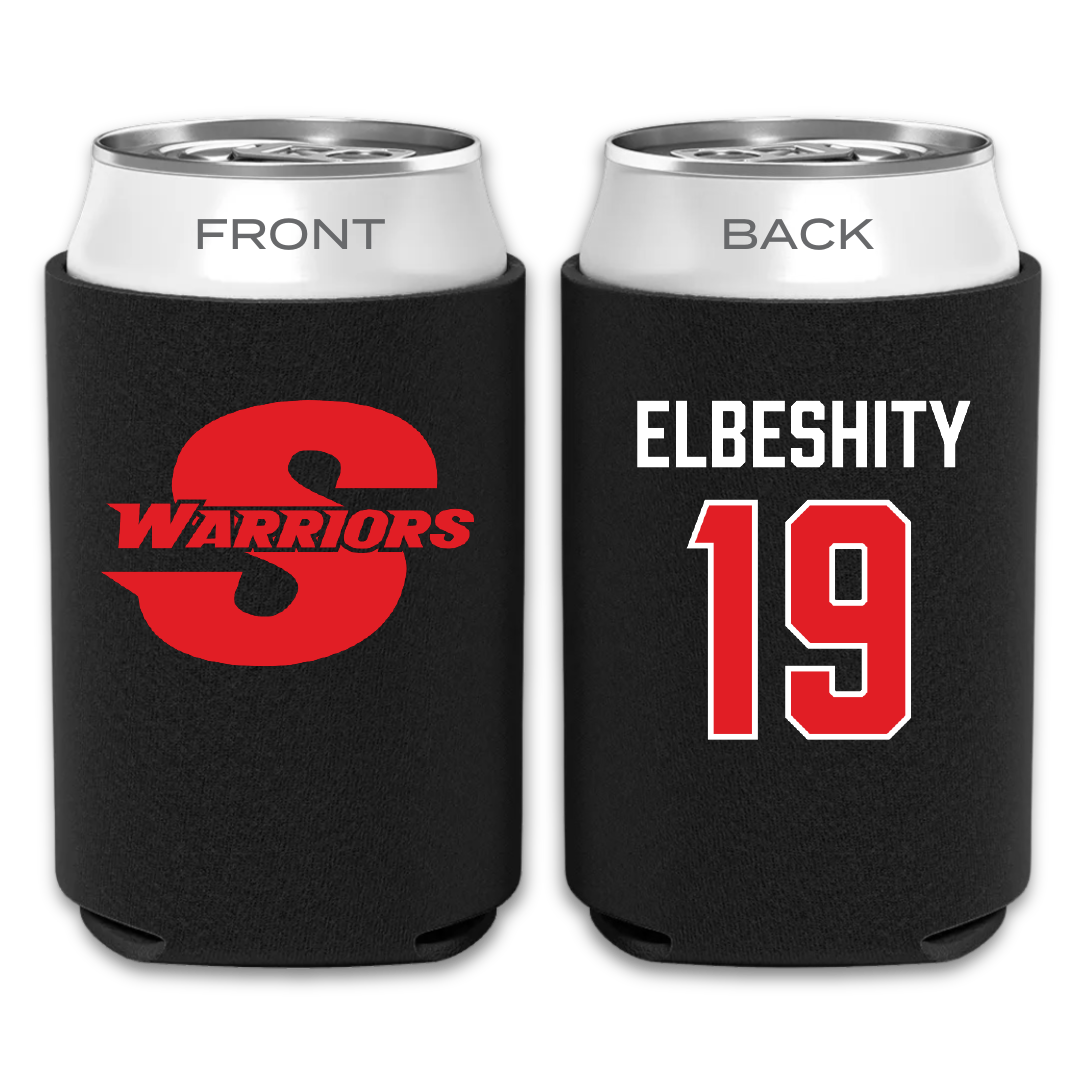 Stanislaus State Soccer (W) Black Can Cooler - #19 Hibah Elbeshity