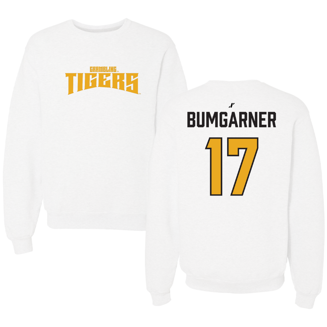 Grambling State University Soccer (W) White Classic Crewneck - #17 Mariyah Bumgarner