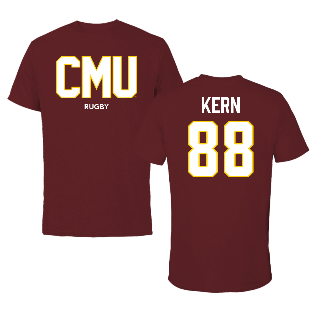 Colorado Mesa University Ice Hockey (M) Maroon Performance Tee - #88 Seth Kern