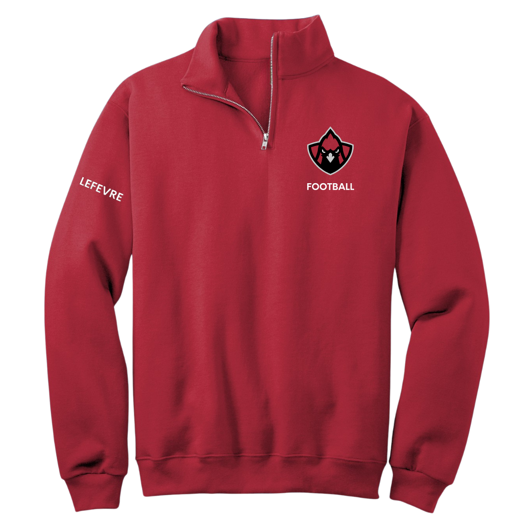 Trinity Valley Community College Football Red Quarter-Zip - Geoffrey LeFevre