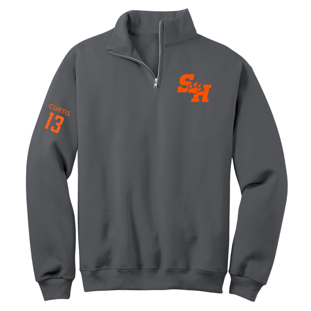 Sam Houston State University Baseball Dark Gray Quarter-Zip - #13 Jeric Curtis