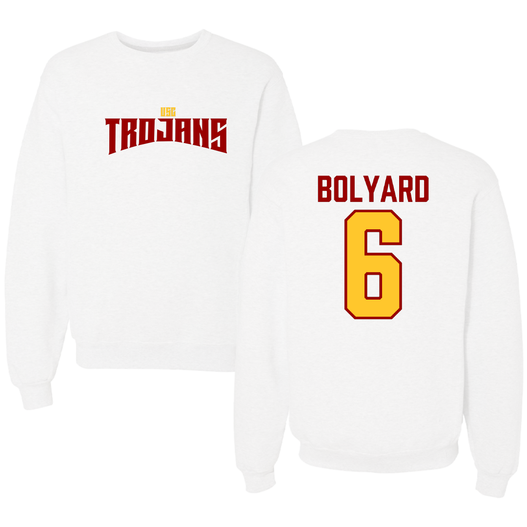 University of Southern California Beach Volleyball White Classic Crewneck - #6 Macy Bolyard