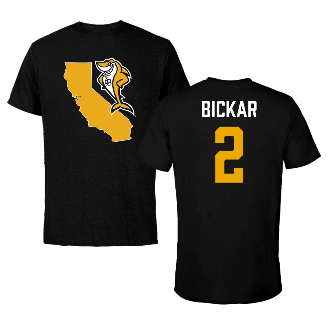 Long Beach State University Softball Black State Tee - #2 Jacquelyn Bickar