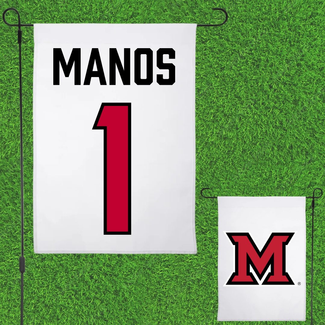 Miami University (Ohio) Softball White Garden Flag - #1 Bailey Manos