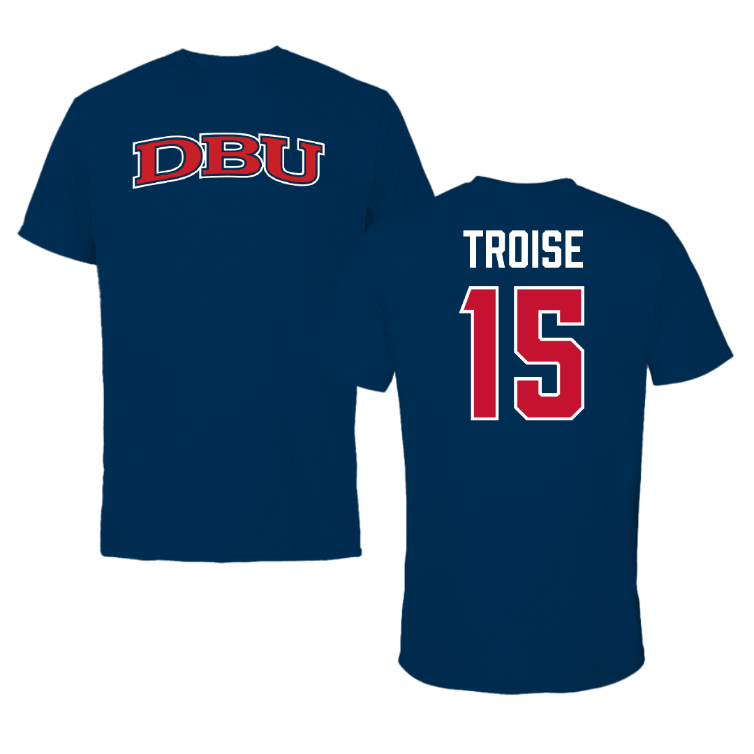 Dallas Baptist University Ice Hockey (M) Navy DBU Tee - #15 Brenden Troise
