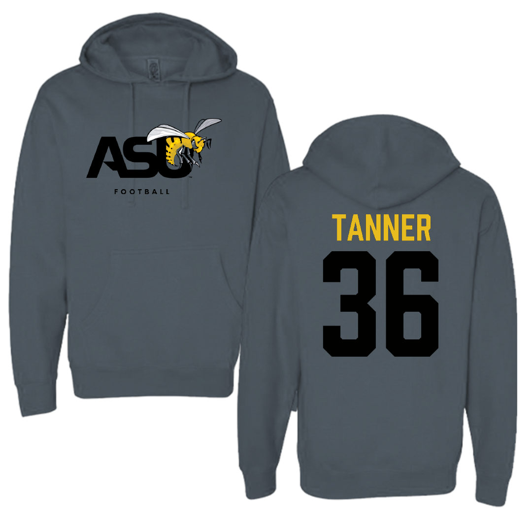 Alabama State University Football Dark Gray Hoodie - #36 Brandon Tanner
