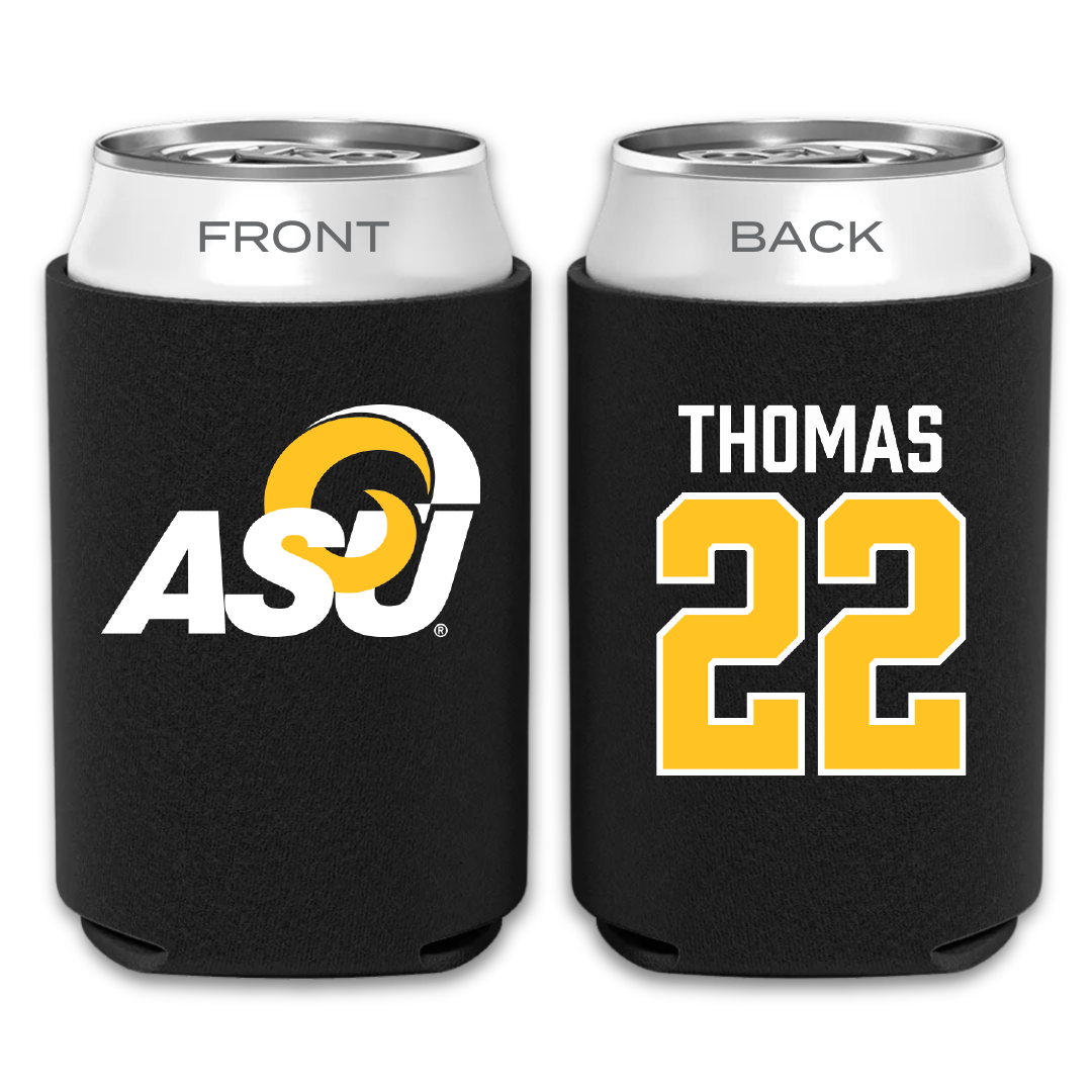 Angelo State University Football Black Can Cooler - #22 Donovan Thomas