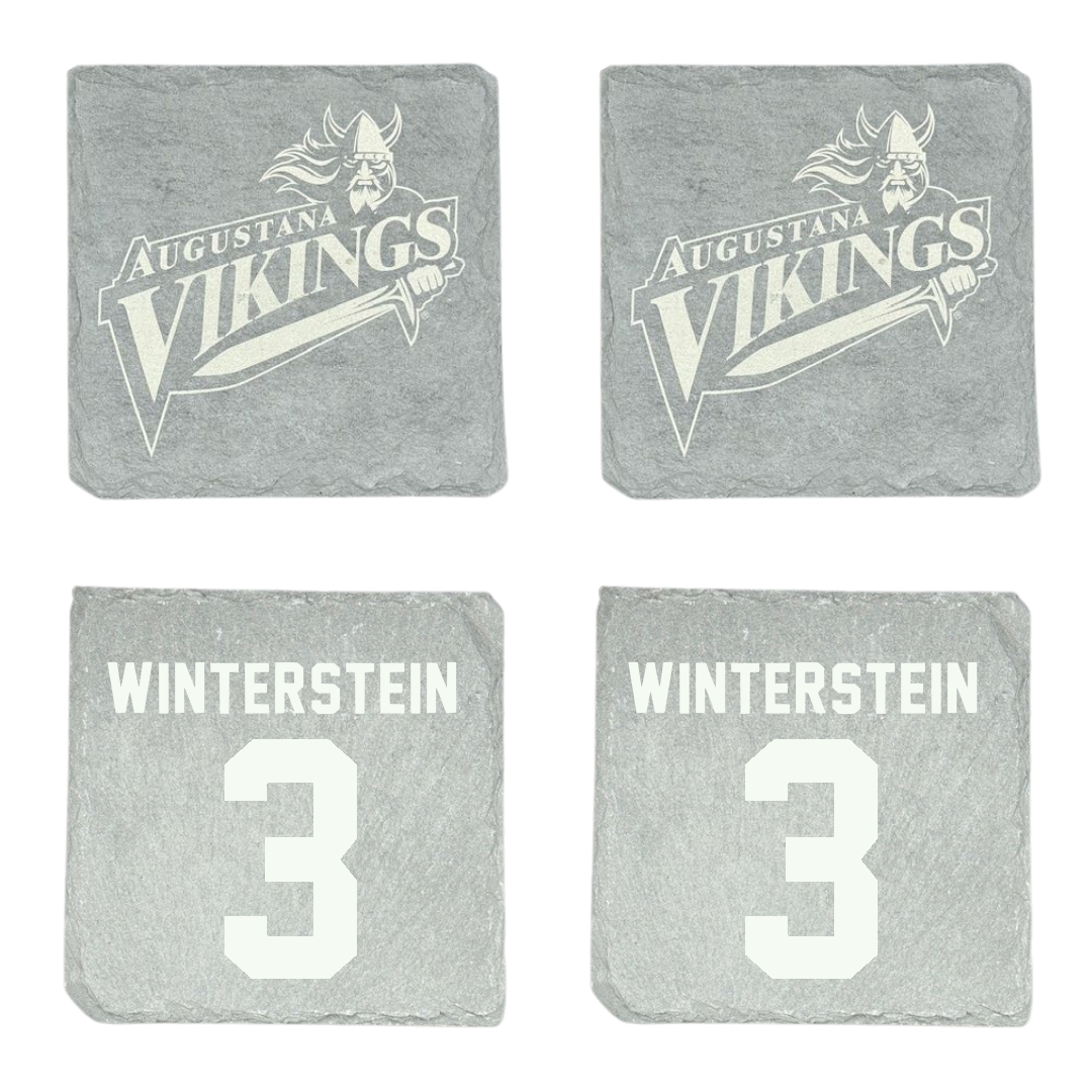 Augustana University (South Dakota) Baseball Stone Coaster (4 Pack)  - #3 Trevor Winterstein