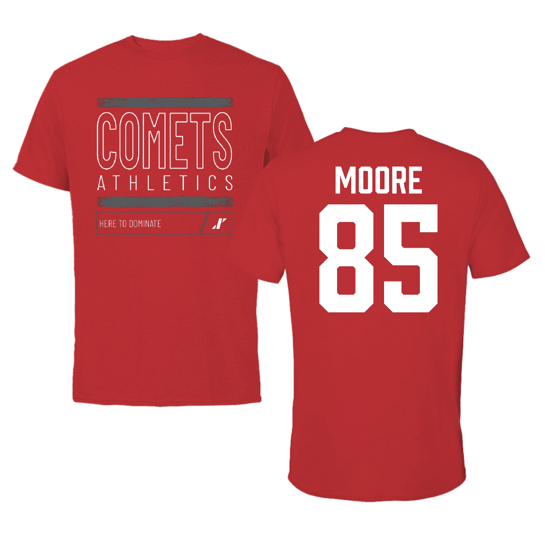 The University of Olivet Football Red Dominate Performance Tee - #85 Stephan Moore