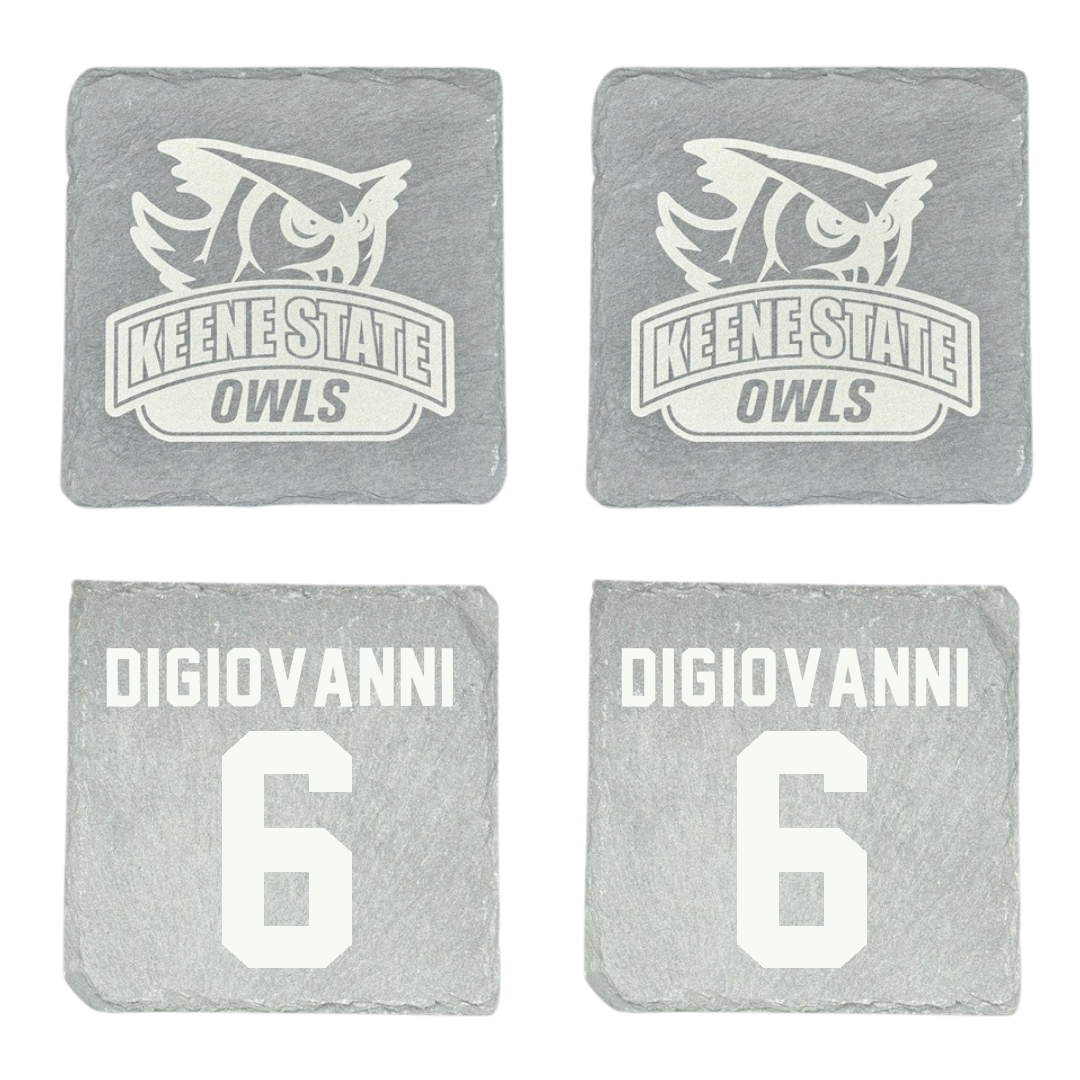 Keene State College Soccer Stone Coaster (4 Pack)  - #6 Jack DiGiovanni
