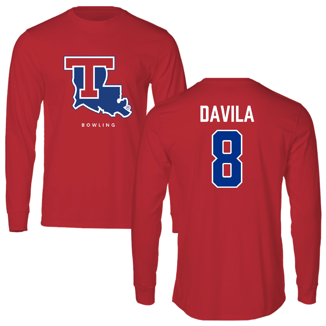 Louisiana Tech University Bowling (W) Red Performance Long Sleeve - #8 Frances Davila