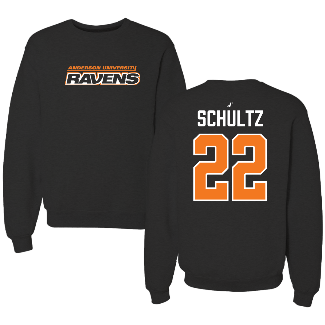 Anderson University (Indiana) Softball Black Crewneck - #22 Alexis Schultz