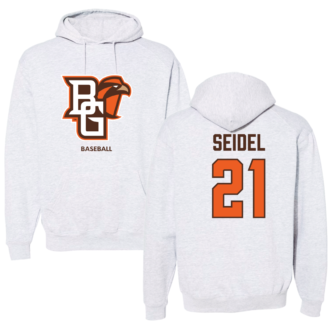 Bowling Green State University Baseball Light Gray Hoodie - #21 Sam Seidel