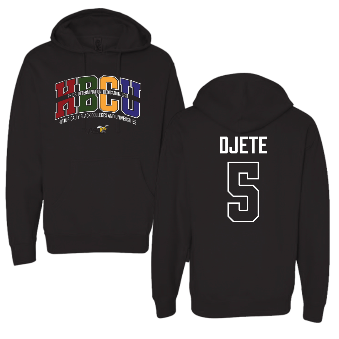 Alabama State University Football Black HBCU Hoodie - #5 Dylan Djete