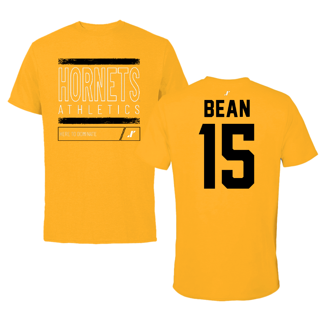 Alabama State University Football Gold Dominate Tee - #15 Elijah Bean