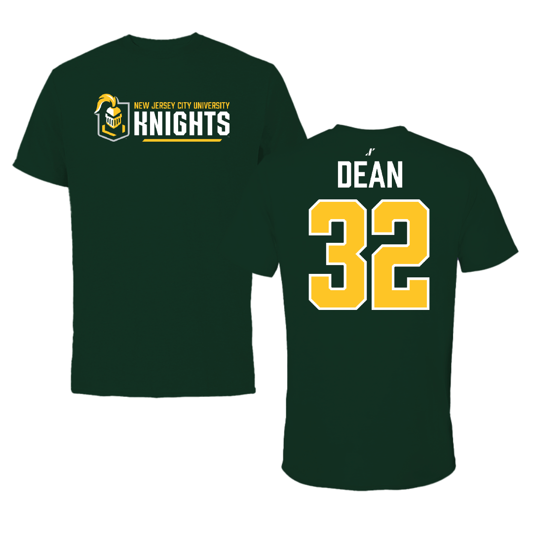 New Jersey City University Baseball Forest Green General Tee - #32 Andre Dean