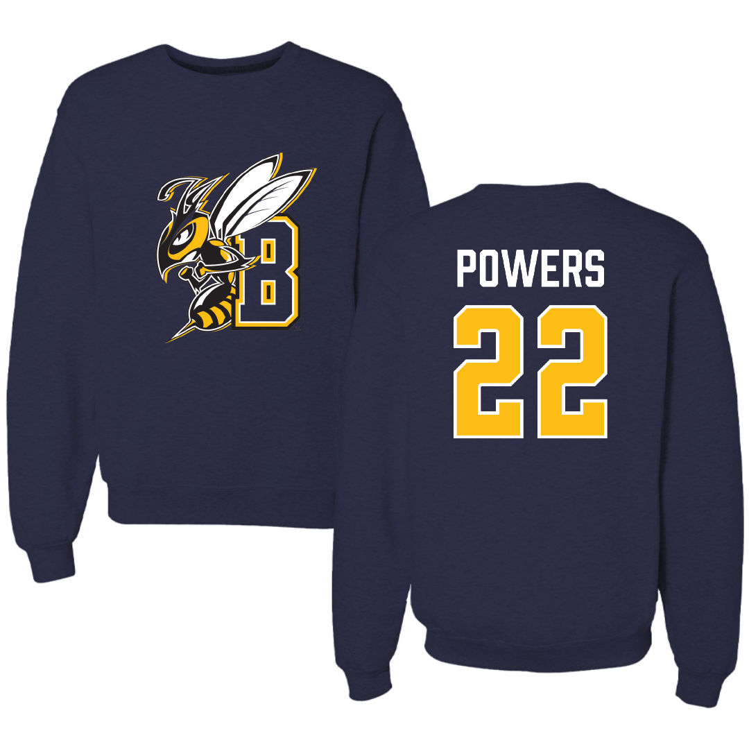 Montana State University Billings Soccer Navy Crewneck - #22 Briel Powers