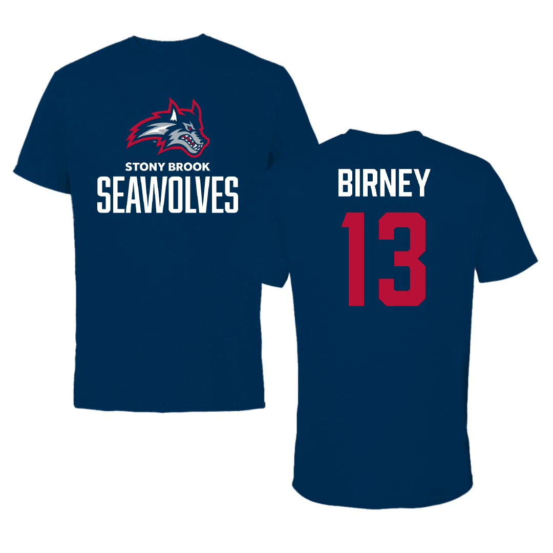Stony Brook University Lacrosse (M) Navy Tee - #13 Will Birney
