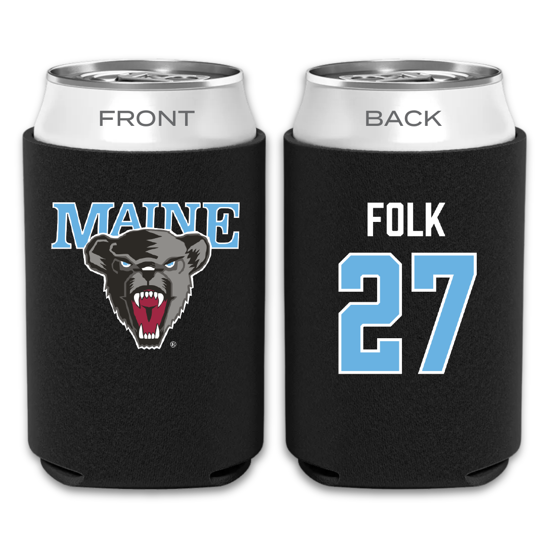 University of Maine Football Black Can Cooler - #27 Malcolm Folk