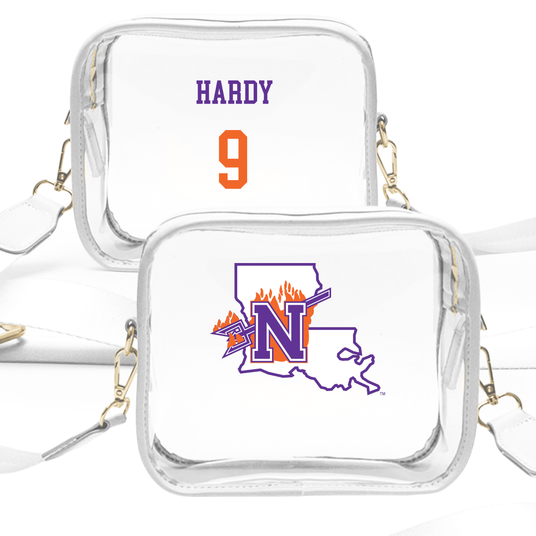 Northwestern State University Football White Clear Stadium Bag - #9 Cam Hardy