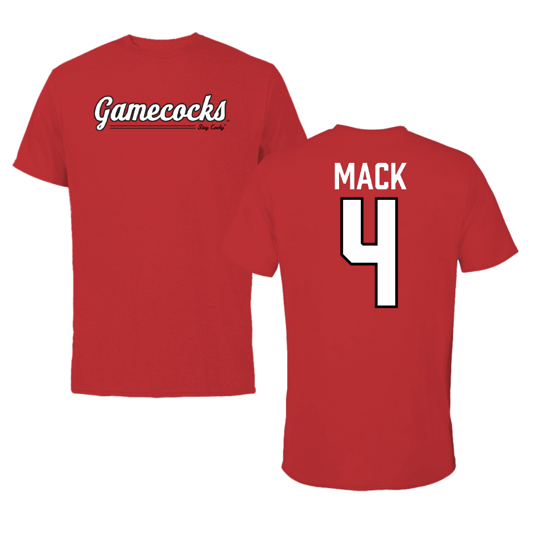 Jacksonville State University Football Red General Tee - #4 Jabari Mack