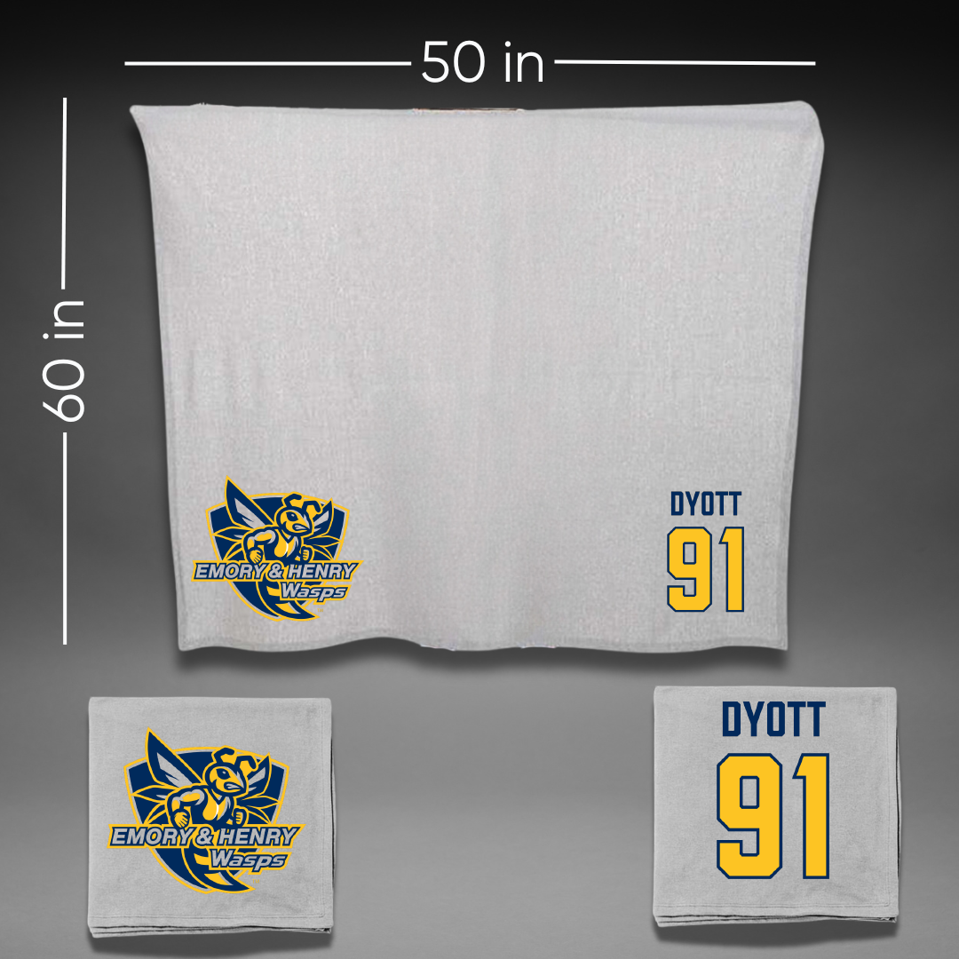 Emory & Henry College Lacrosse (M) Gray Blanket - #91 Kyle Dyott