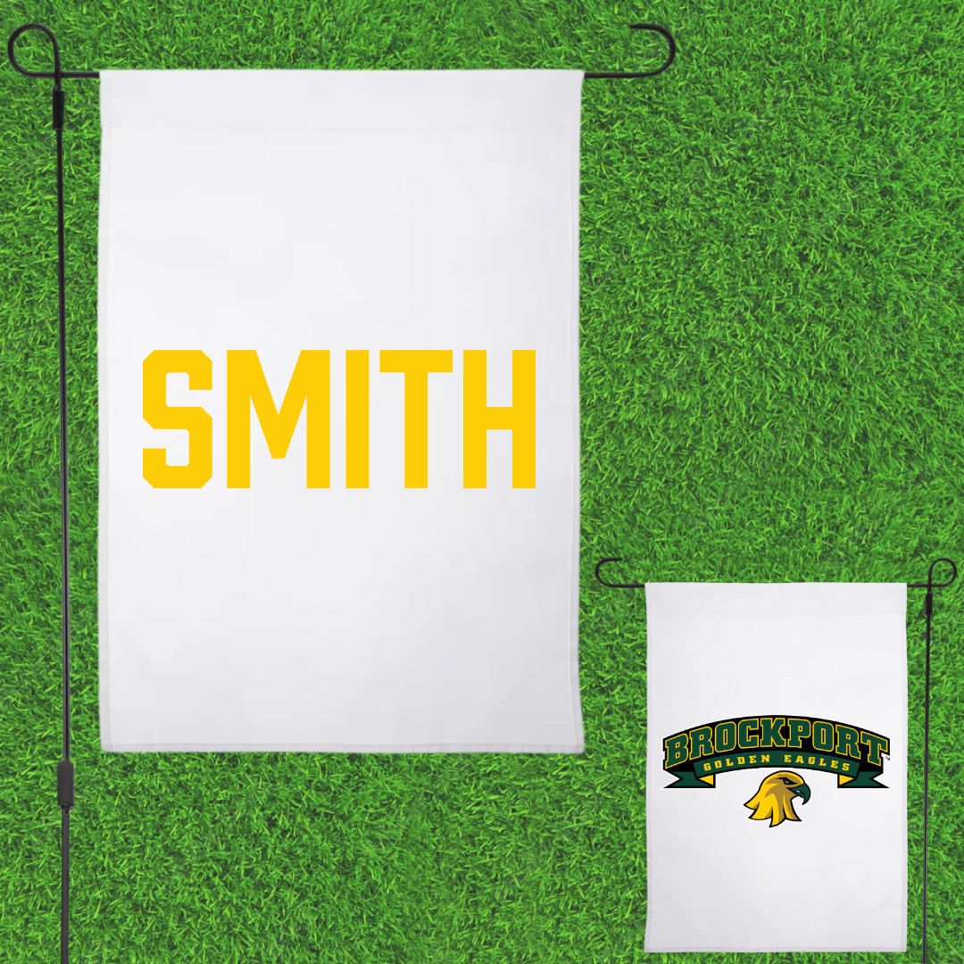 SUNY Brockport TF and XC White Garden Flag - Timothy Smith