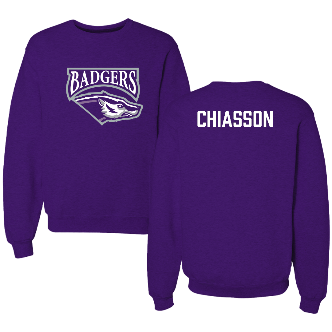 Spring Hill College Golf Purple Crewneck - Ben Chiasson