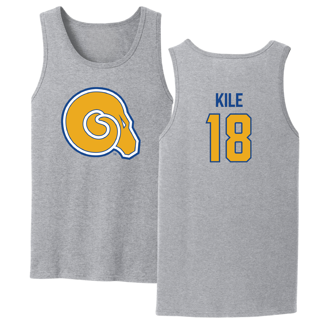 Albany State University Baseball Sport Gray Tank Top - #18 David Kile