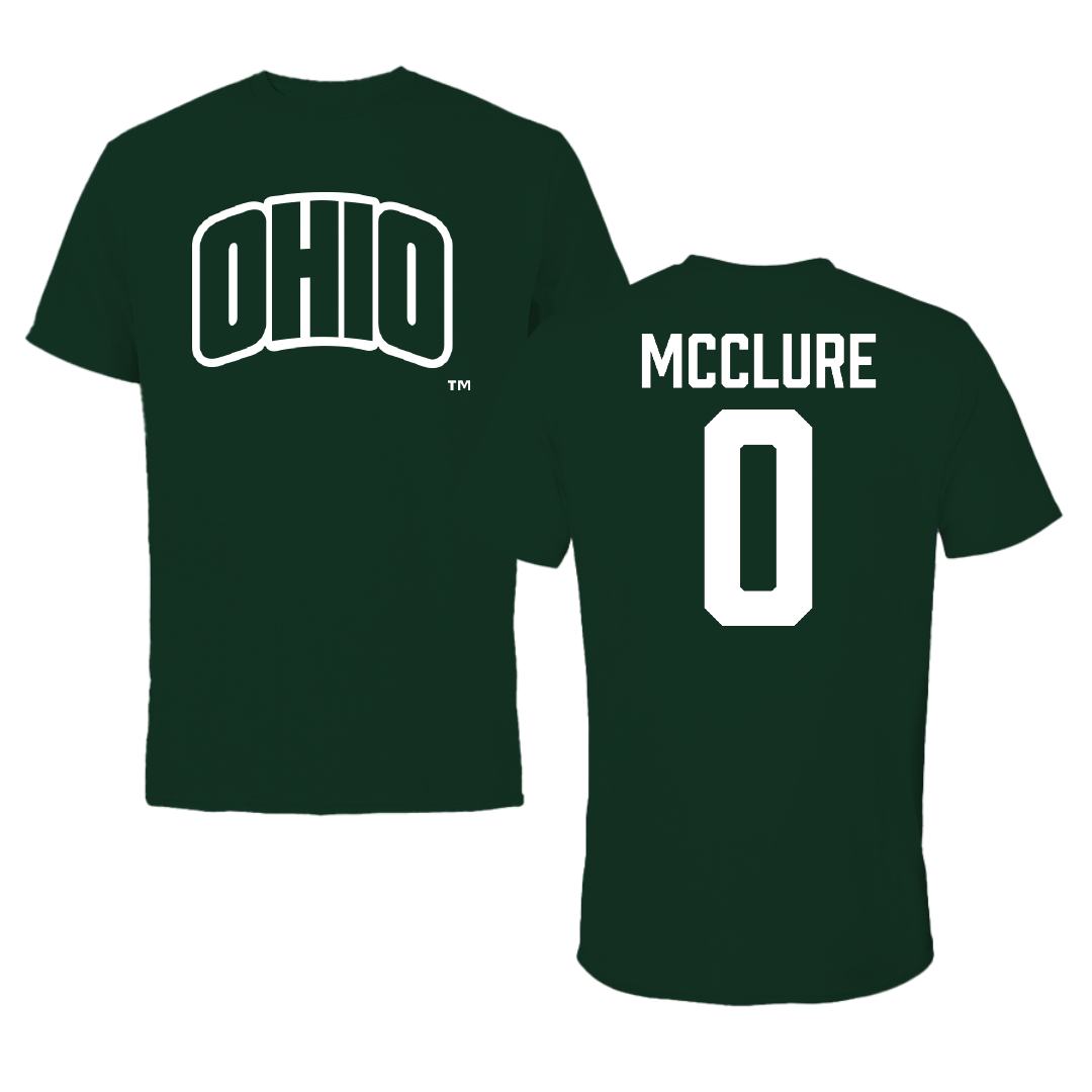 Ohio University Basketball Forest Green Tee - #0 Jaya  Mcclure