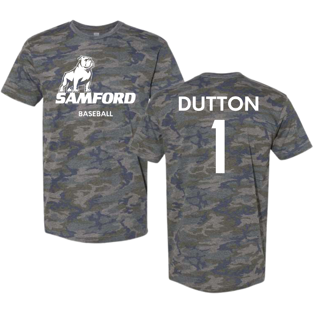 Samford University Baseball Vintage Camo Tee - #1 Pierce Dutton