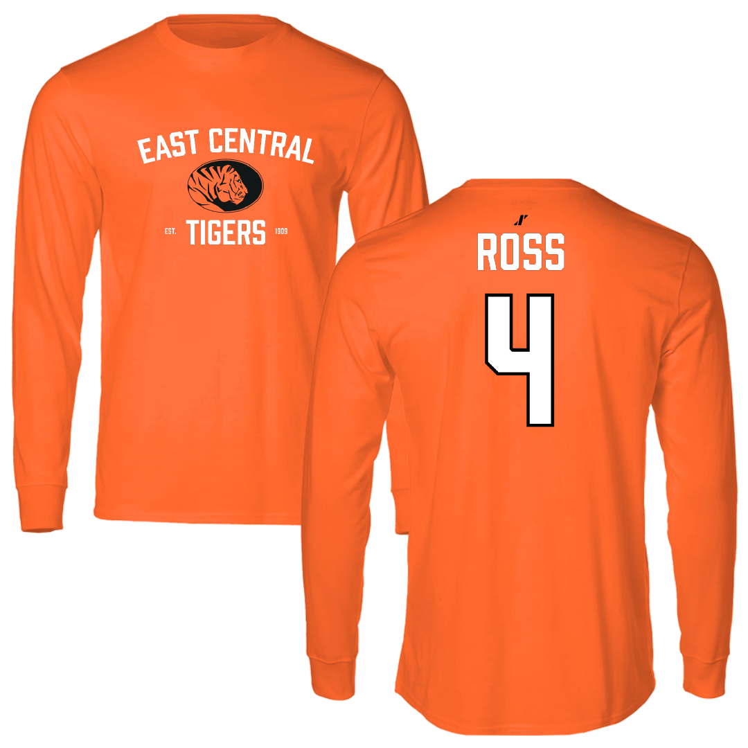 East Central University Basketball Orange General Performance Long Sleeve - #4 Kylie Ross