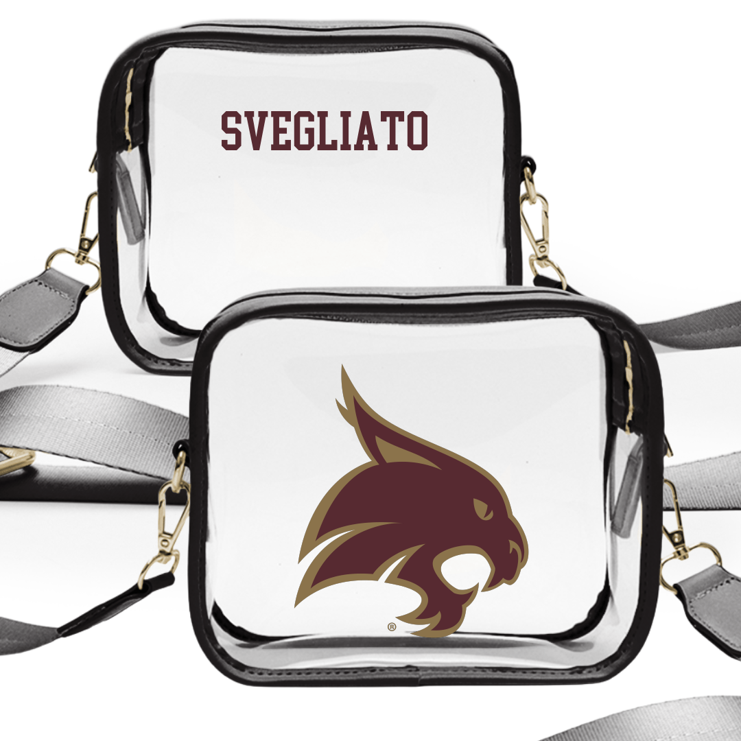 Texas State University Cheer Black Clear Stadium Bag - Carlyn Svegliato