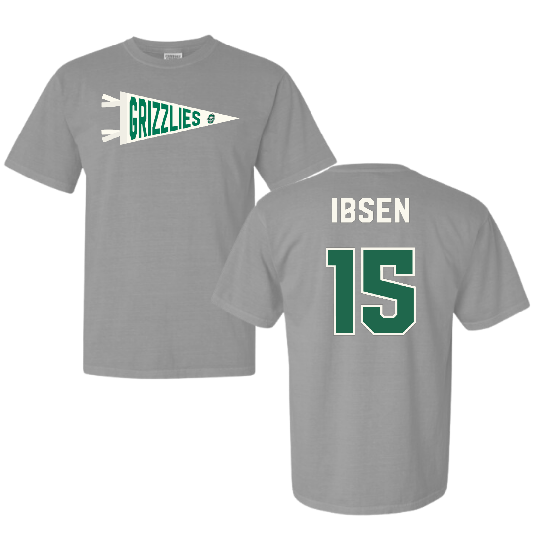 Adams State University Soccer Light Gray Pennant Comfort Colors Tee - #15 Emily Ibsen