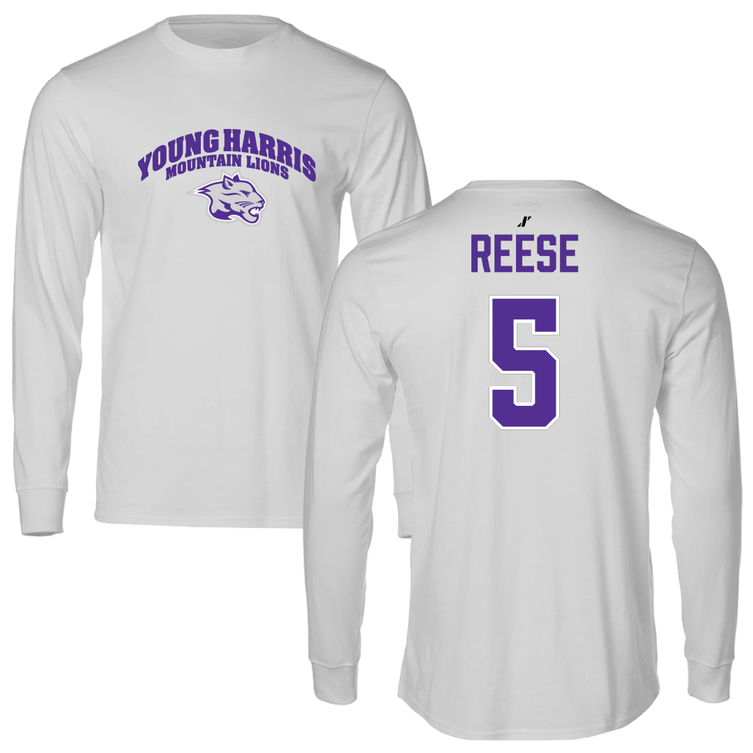 Young Harris College Softball Light Gray Long Sleeve - #5 Aubree Reese