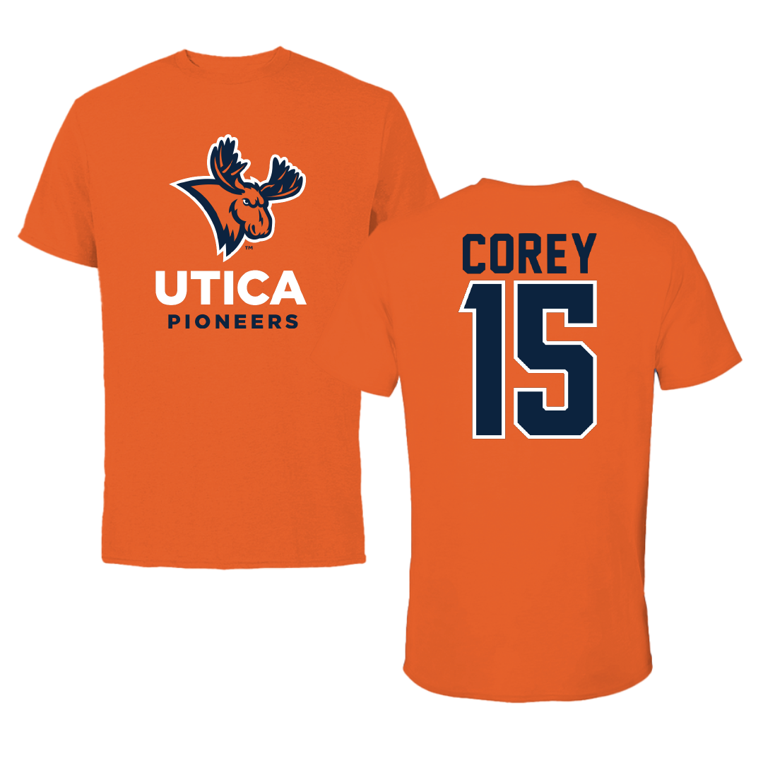 Utica University Baseball Orange Performance Tee - #15 Eric Corey