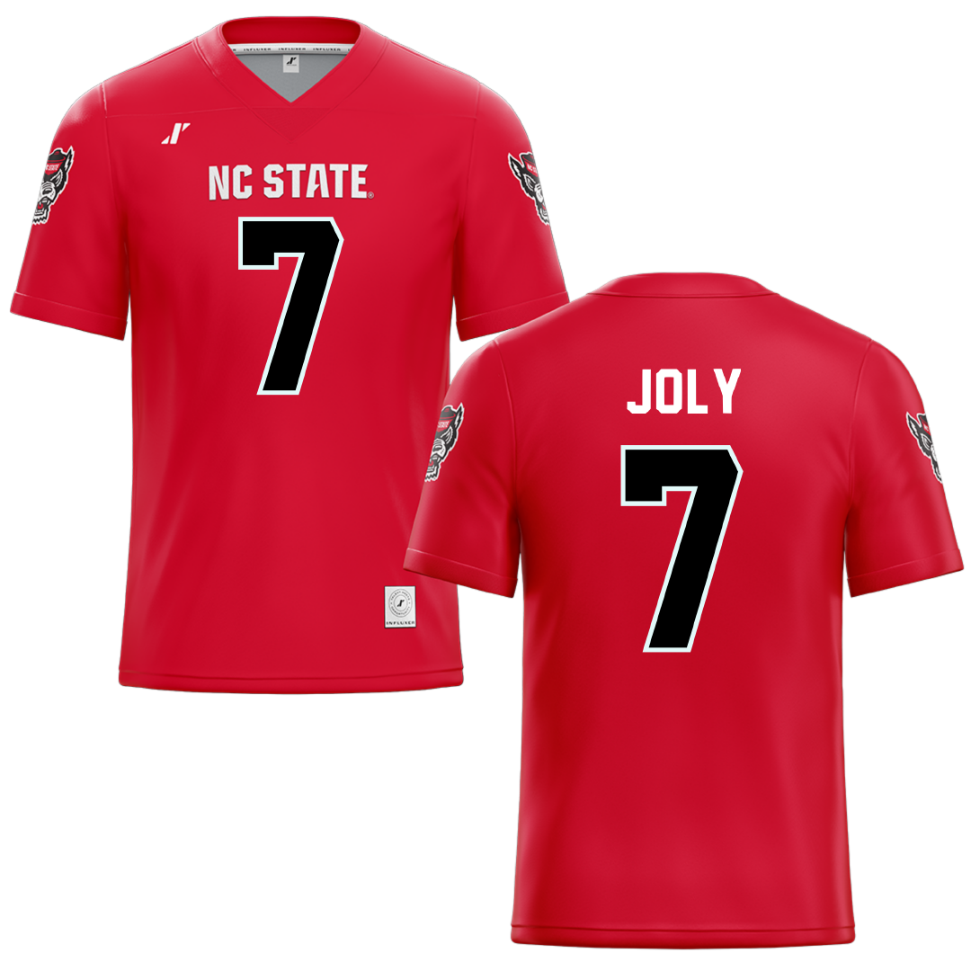 North Carolina State University Red Football Jersey - #7 Justin Joly