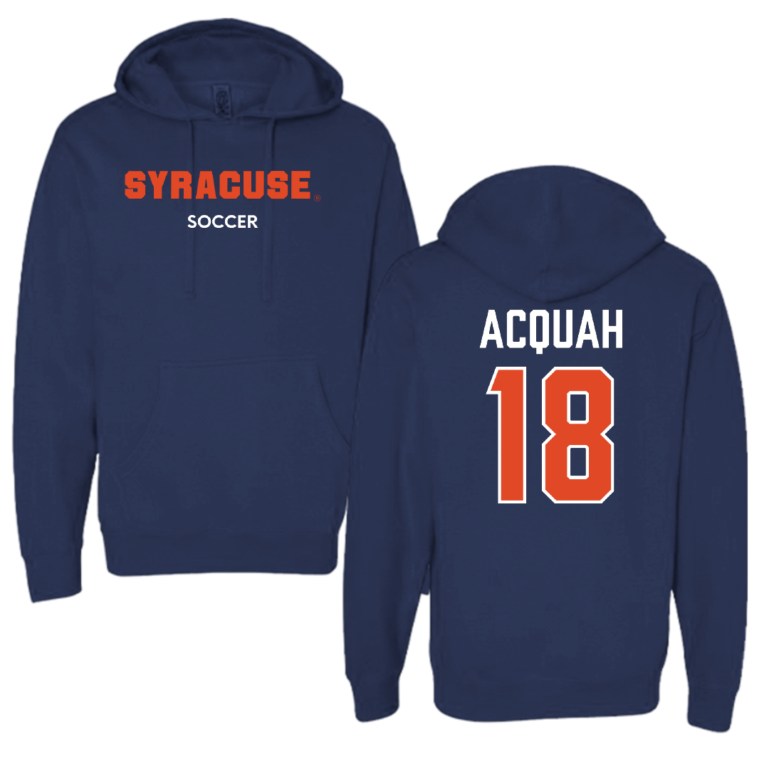 Syracuse University Soccer (M) Navy Hoodie - #18 Michael Acquah